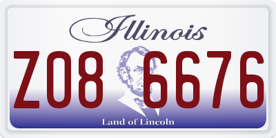 IL license plate Z086676