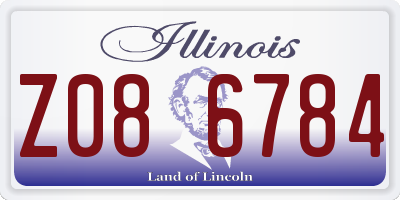 IL license plate Z086784
