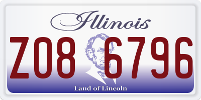 IL license plate Z086796