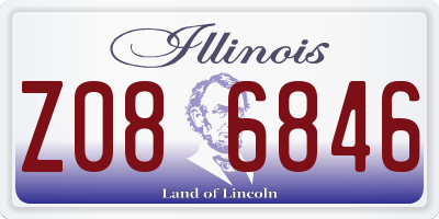 IL license plate Z086846
