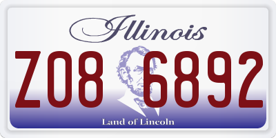 IL license plate Z086892