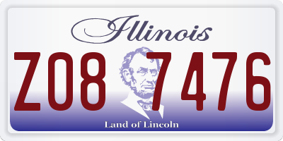 IL license plate Z087476