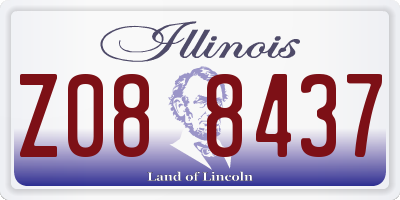 IL license plate Z088437