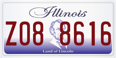IL license plate Z088616