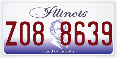 IL license plate Z088639