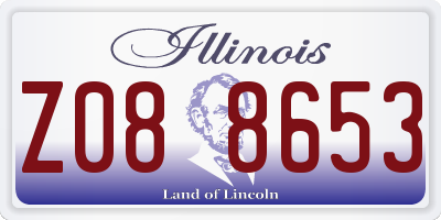 IL license plate Z088653