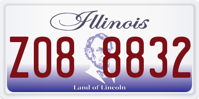 IL license plate Z088832