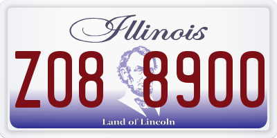 IL license plate Z088900