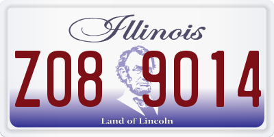 IL license plate Z089014