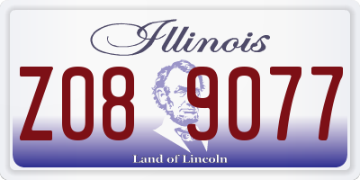 IL license plate Z089077