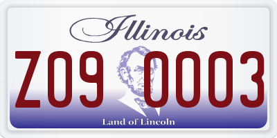 IL license plate Z090003