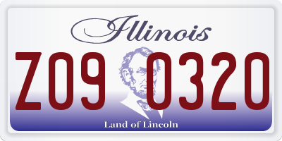 IL license plate Z090320