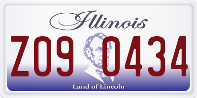 IL license plate Z090434