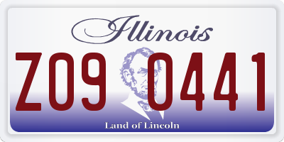 IL license plate Z090441