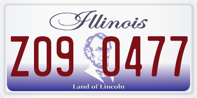 IL license plate Z090477