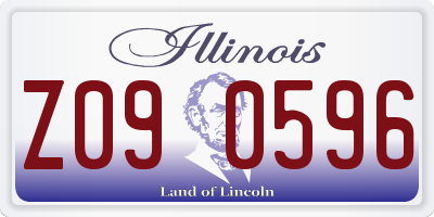 IL license plate Z090596