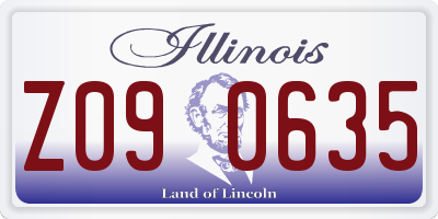 IL license plate Z090635