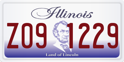 IL license plate Z091229