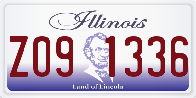 IL license plate Z091336