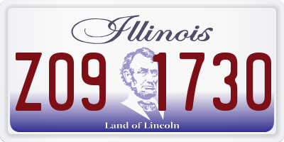 IL license plate Z091730