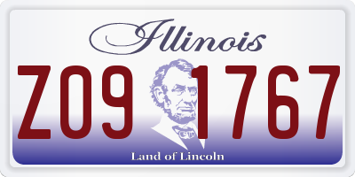 IL license plate Z091767