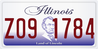 IL license plate Z091784