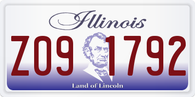 IL license plate Z091792