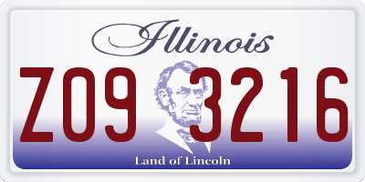 IL license plate Z093216