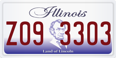 IL license plate Z093303