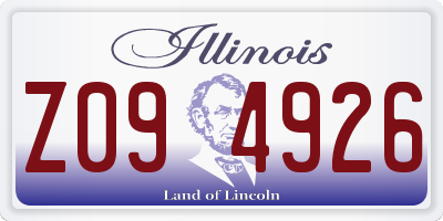 IL license plate Z094926