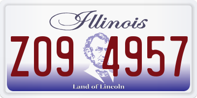 IL license plate Z094957
