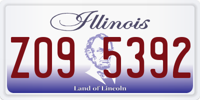 IL license plate Z095392