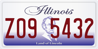 IL license plate Z095432