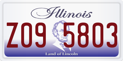 IL license plate Z095803