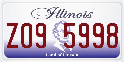 IL license plate Z095998