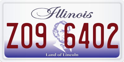 IL license plate Z096402