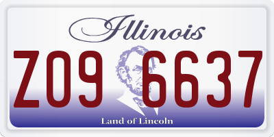 IL license plate Z096637