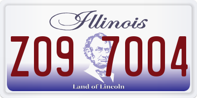 IL license plate Z097004