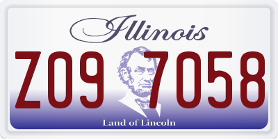 IL license plate Z097058