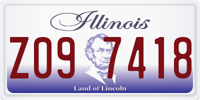 IL license plate Z097418