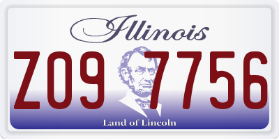 IL license plate Z097756