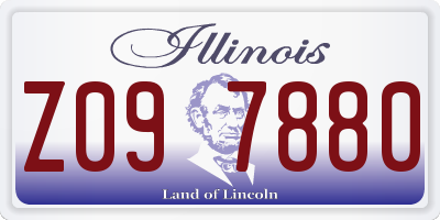 IL license plate Z097880