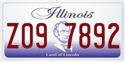 IL license plate Z097892