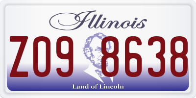 IL license plate Z098638