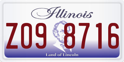 IL license plate Z098716