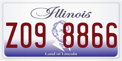 IL license plate Z098866