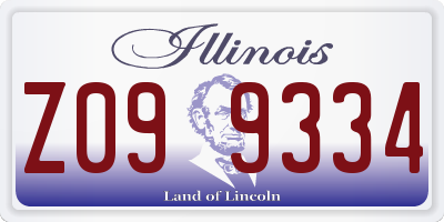 IL license plate Z099334