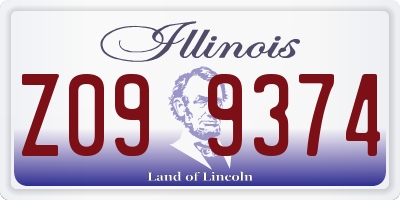 IL license plate Z099374