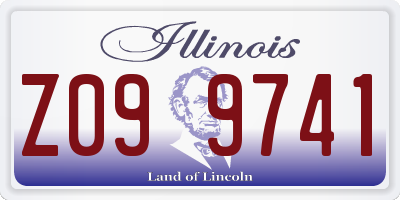IL license plate Z099741