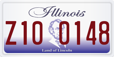 IL license plate Z100148